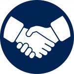 Icon showing a handshake.