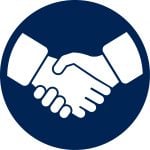 Icon showing a handshake.